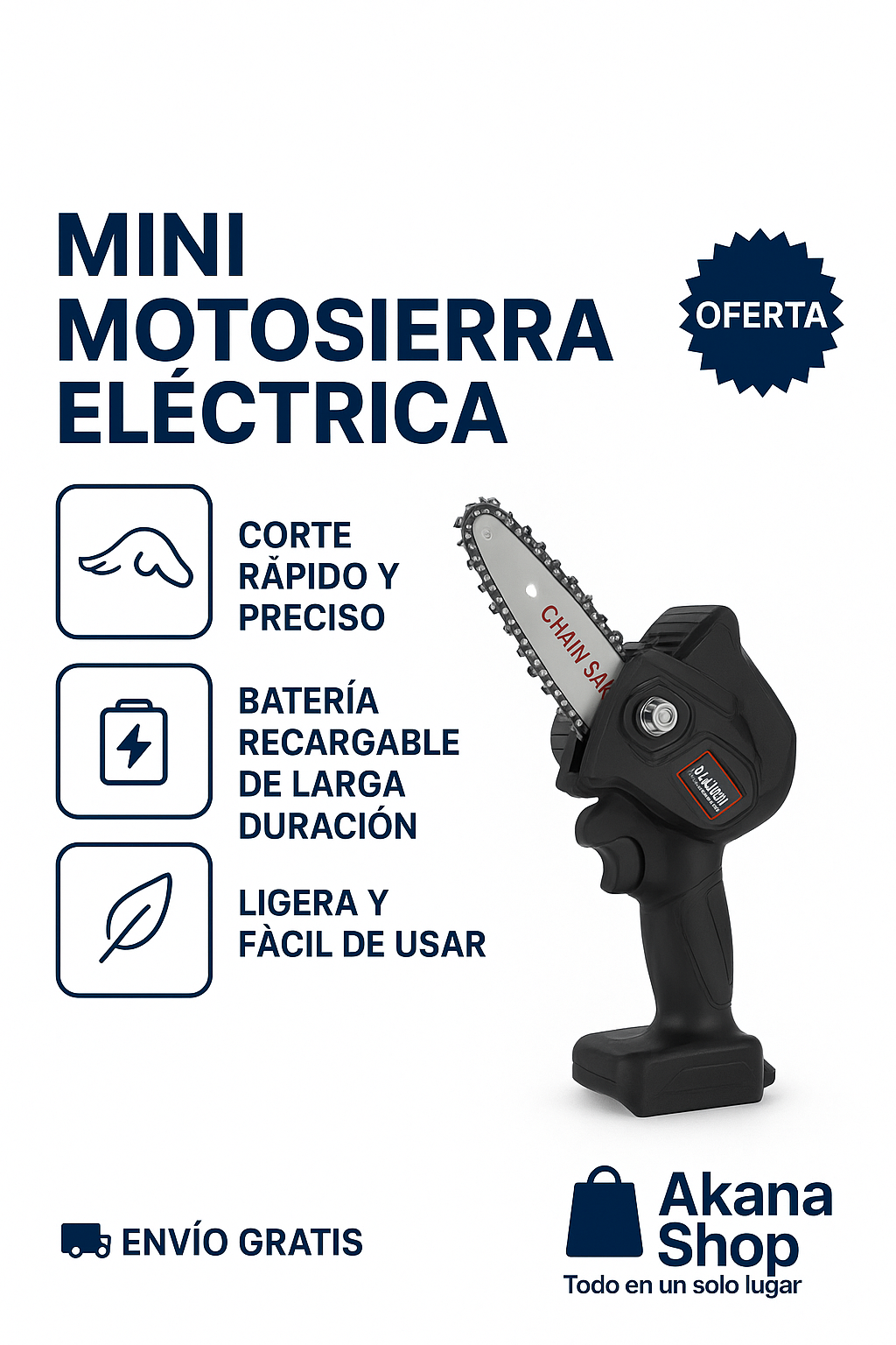 Motosierra Portatil - potente, ligera y lista para usar