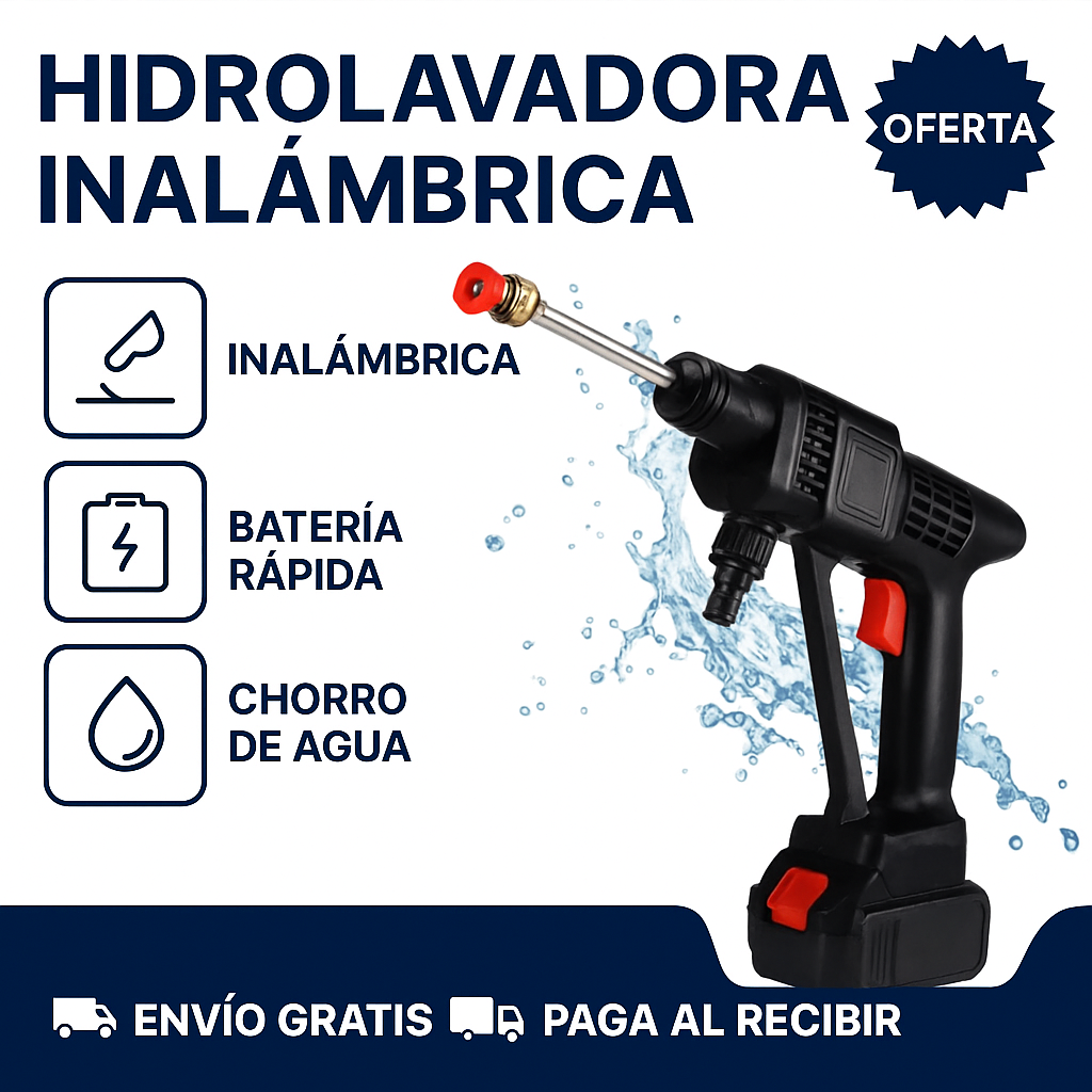 Hidrolavadora Inalambrica - potente, ergonómica y versátil